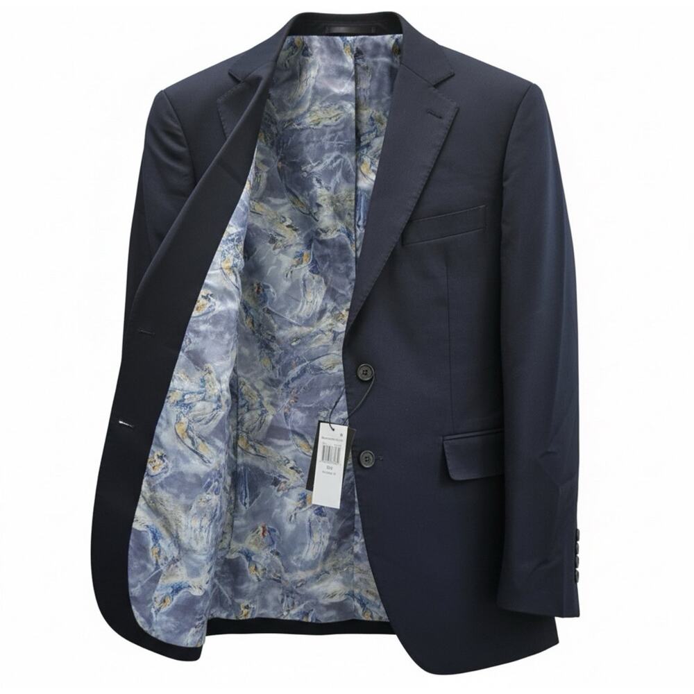 Alton Lane Blazer Sport Coat Mens 44L Navy Tailored Fit 2‎ Button Lined